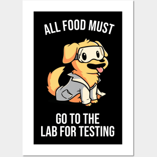 all food must go to lab for testing white Posters and Art